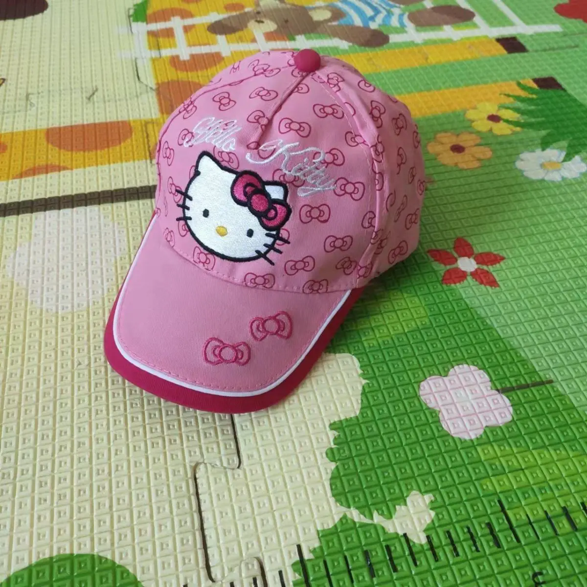 TAKARA TOMY Hallo Kitty Sommer kinder Verstellbaren Sonnenschutz Schatten Bestickte Baseball Kappe Student Cartoon Nette Kappe