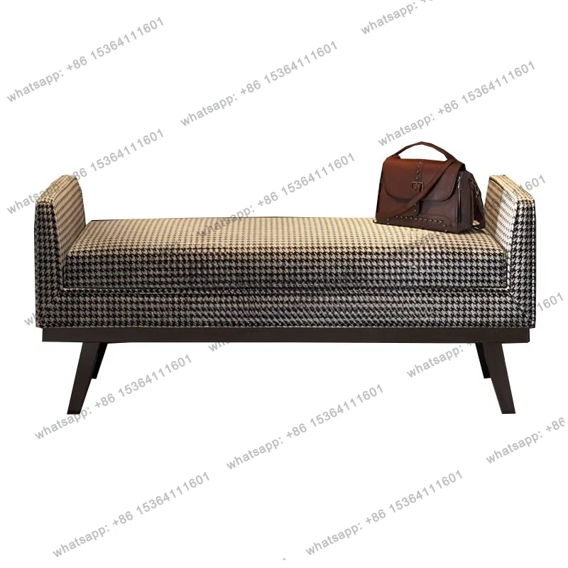 

American solid wood bedside stool European bedroom bedside household sofa stool