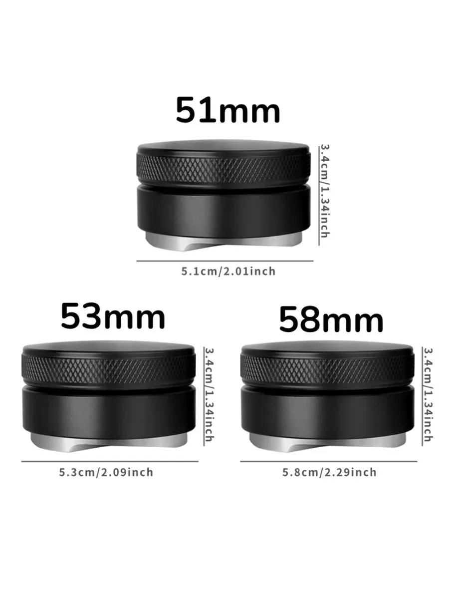 Distributeur de café, outil de Distribution d'espresso/niveleur, 3 pentes coudées, doseur de paume réglable, adapté au porte-filtre 51/53/58mm