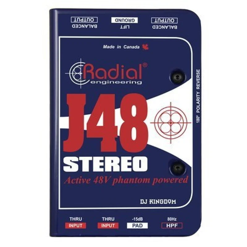 معالجة إشارة الجيتار الاحترافية: صندوق DI نشط J48/ستيريو PRO48 الشعاعي الكندي #1