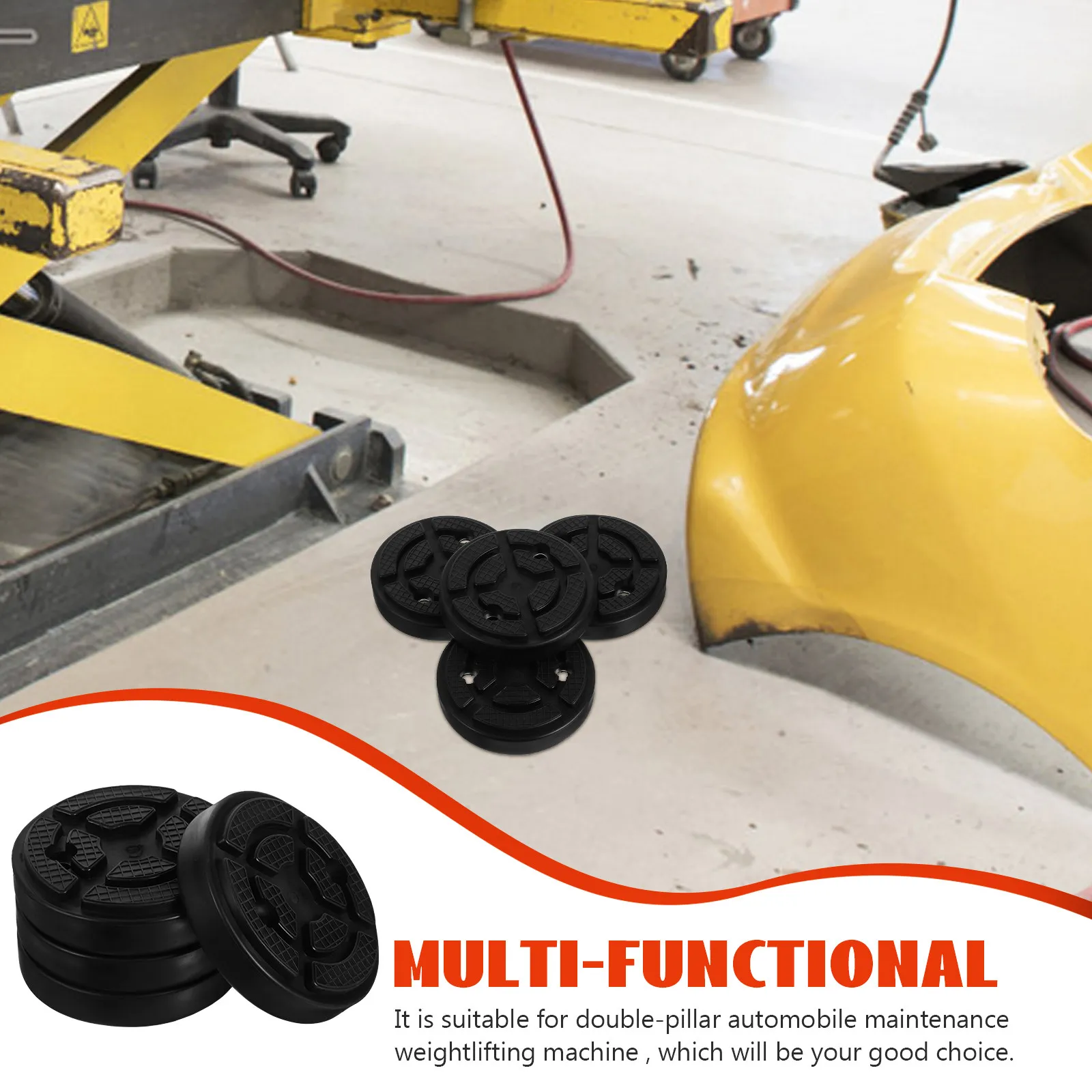 4Pcs Professional Two-Post Car Lift Rubber .72x1.18 Inch Pressure Resistant Lifting Pad for Vehicle Hoist Protection