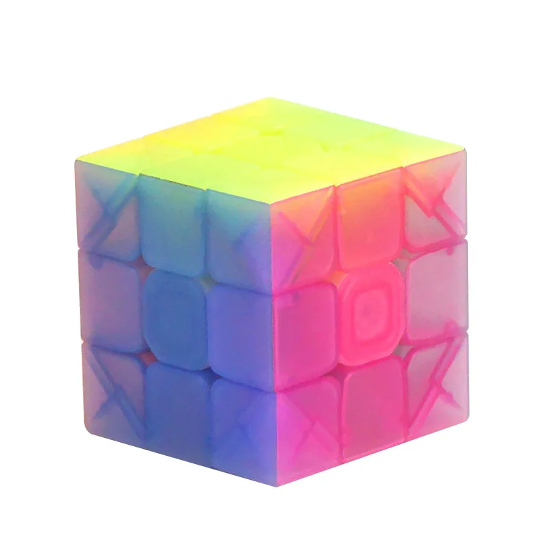 Cubo mágico suave de colores, puzle de descompresión, competición profesional