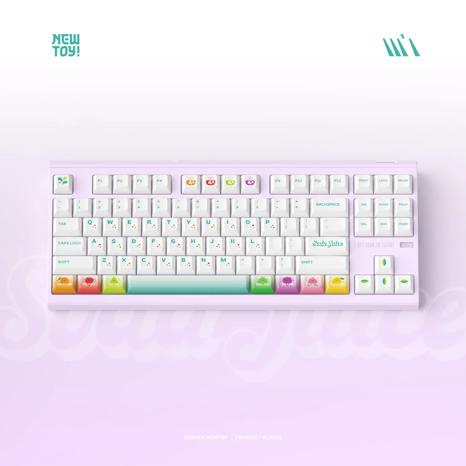 Simple keycap bubble theme KCA height 183 keys PBT sublimation mechanical keyboard keycap personality cute