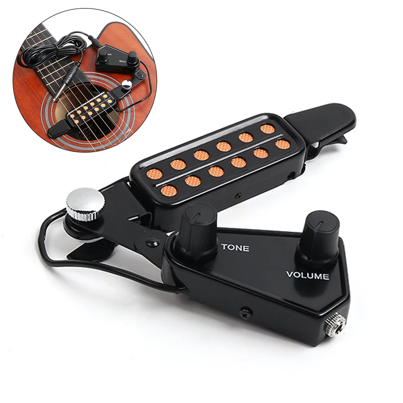 Guitar Soundhole Pickup for Acoustic Guitars with Tone and Volume Control,Battery-Free,Clear & Balanced Acoustic Tone