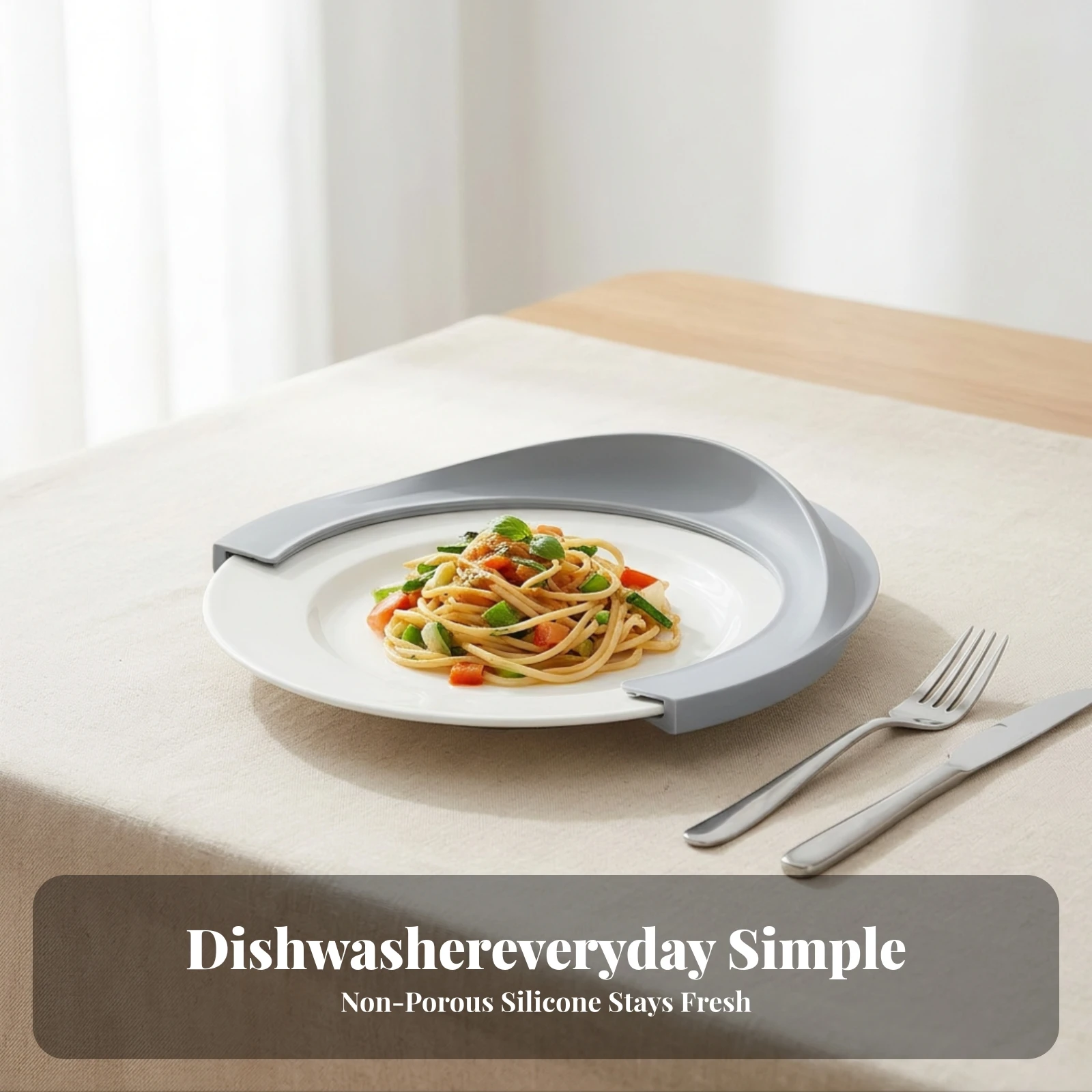 Plate Guard Attach-on Plate Edge Protector Tableware Flexible for Elderly, Assisted Living, Nursing Homes