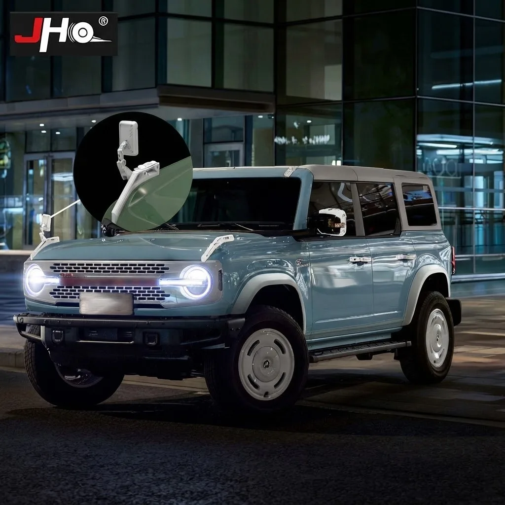 JHO NEPT Retro Blind Spot Mirror For Ford Bronco 2022-2026 Sandboard Style Auxiliary Rearview Exterior Modification Accessory