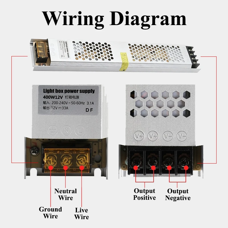 LED امدادات الطاقة تيار مستمر 12 فولت 24 فولت محول التيار المتناوب 220 فولت إلى تيار مستمر 12 فولت 24 فولت امدادات الطاقة 60 واط 100 واط 150 واط 200 واط 300 واط 400 واط لشريط LED شريط مصابيح #4