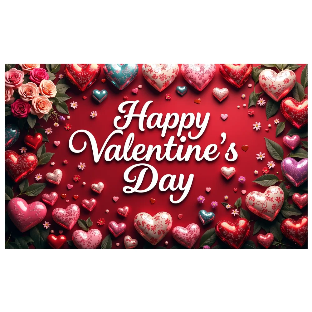 Photobooth bernapas latar belakang berkualitas tinggi tahan air ringan Valentine latar belakang menyenangkan cinta hati untuk Proposal