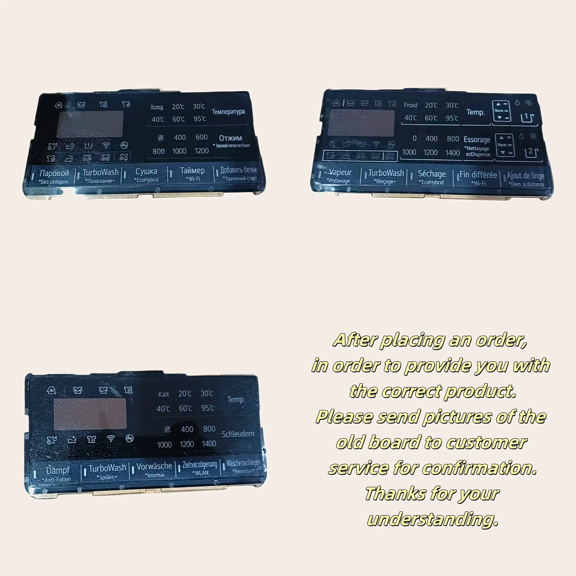 Used for LG Washing Machine Plastic Control Panel Button Display Board