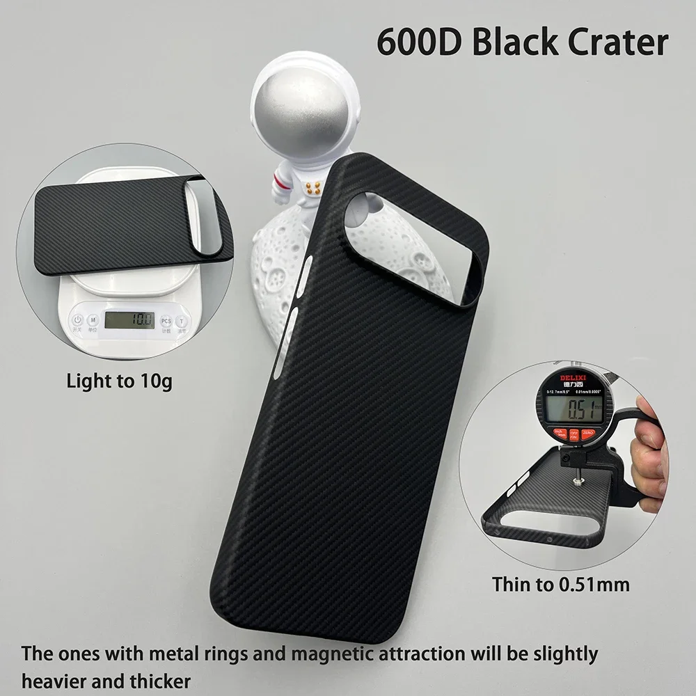 Etui na telefon Google Pixel 10Pro XL/10/10Pro z włókna aramidowego Kevlar, twarda obudowa z włókna węglowego, ultracienka, magnetyczna osłona ochronna. — zdjęcie produktu 6