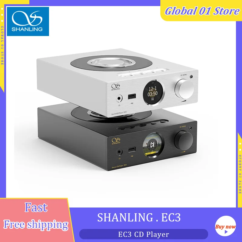 

SHANLING EC3 Stereo CD Player CD80 HD850 Drive Bluetooth DAC Hi-Res Desktop Music Player Pre-Amplifier ES9219C LTA8092 chips