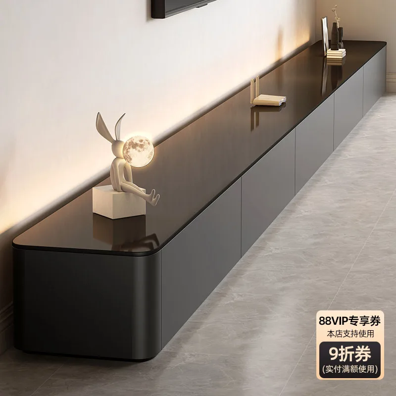 

TV cabinet living room home 2025 new small apartment light luxury high sense floor coffee table TV cabinet combination