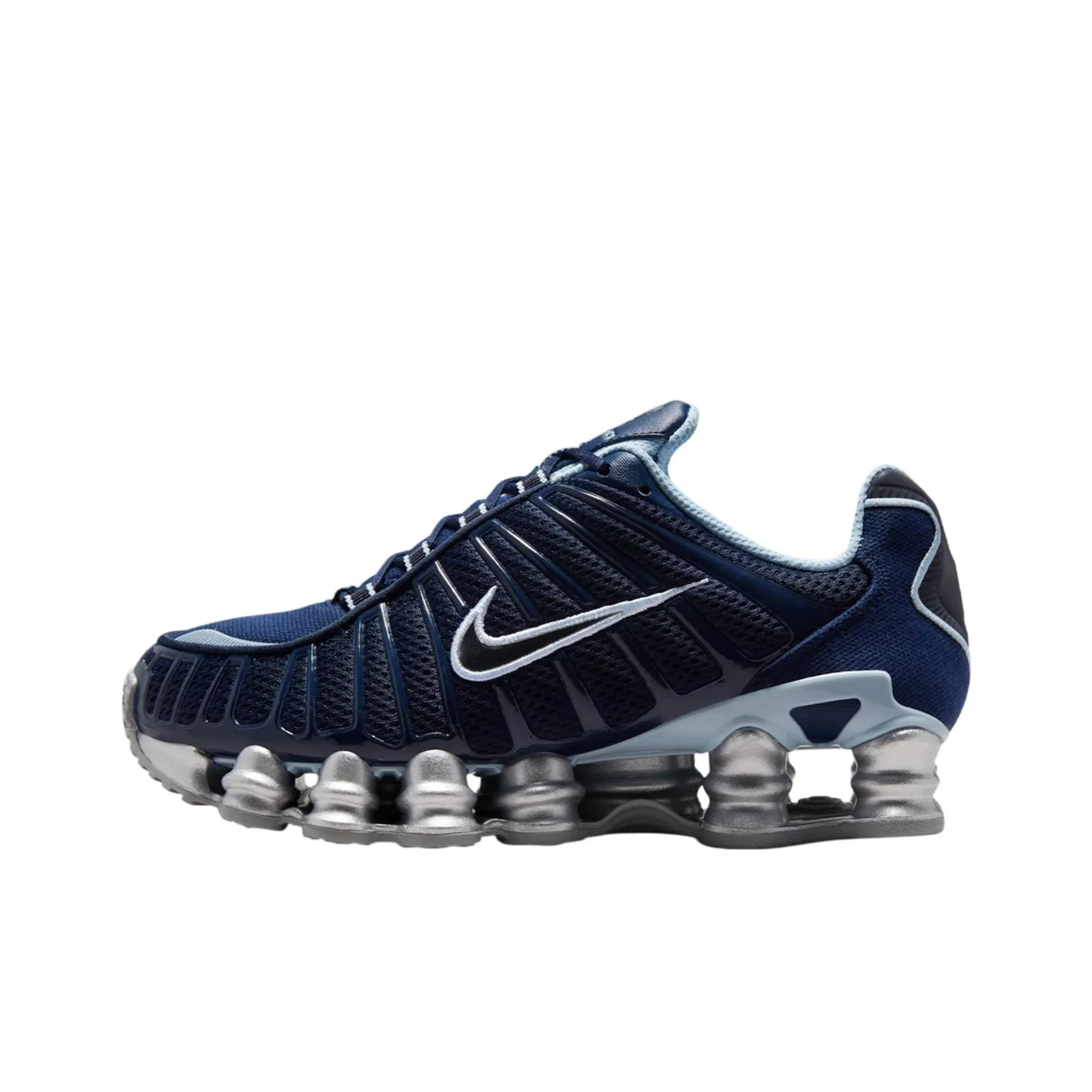 POIZON Nike Shox TL Series Tênis casuais de cano baixo femininos azuis