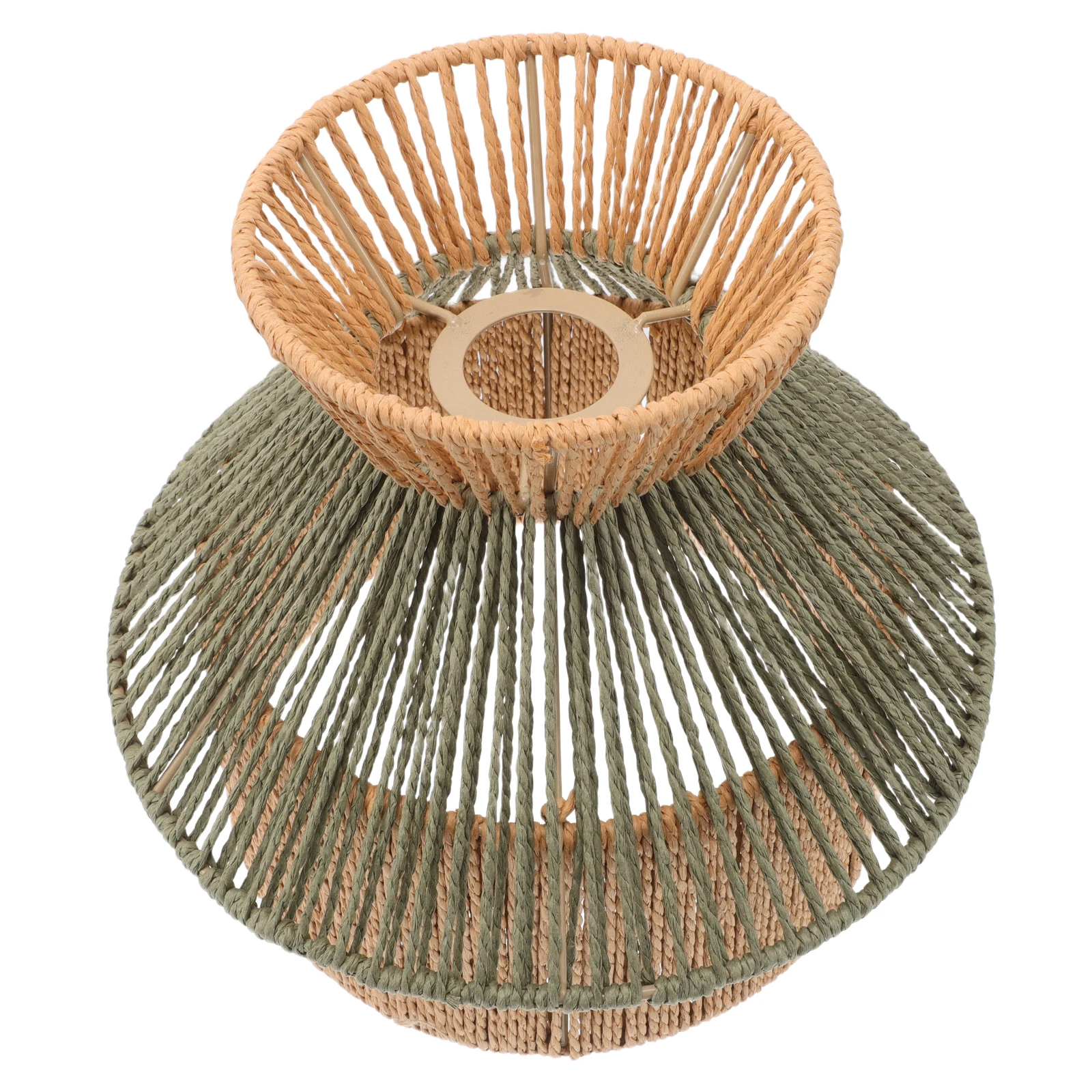 

Креативный декоративный абажур из искусственного ротанга, тканый светильник для столовой, потолочный подвесной чехол, ручная работа, наружное использование в помещении