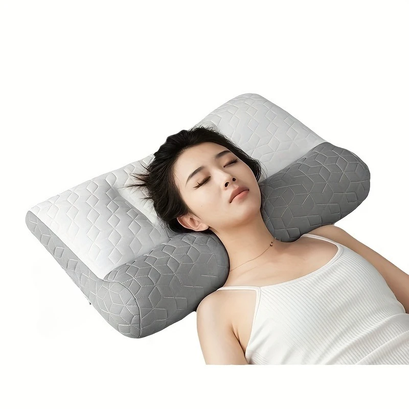 Partition Style Neck Protection Traction Pillow, Bed Pillow, Suitable for Various Sleep Positions and Orthopedic Contour Pillows