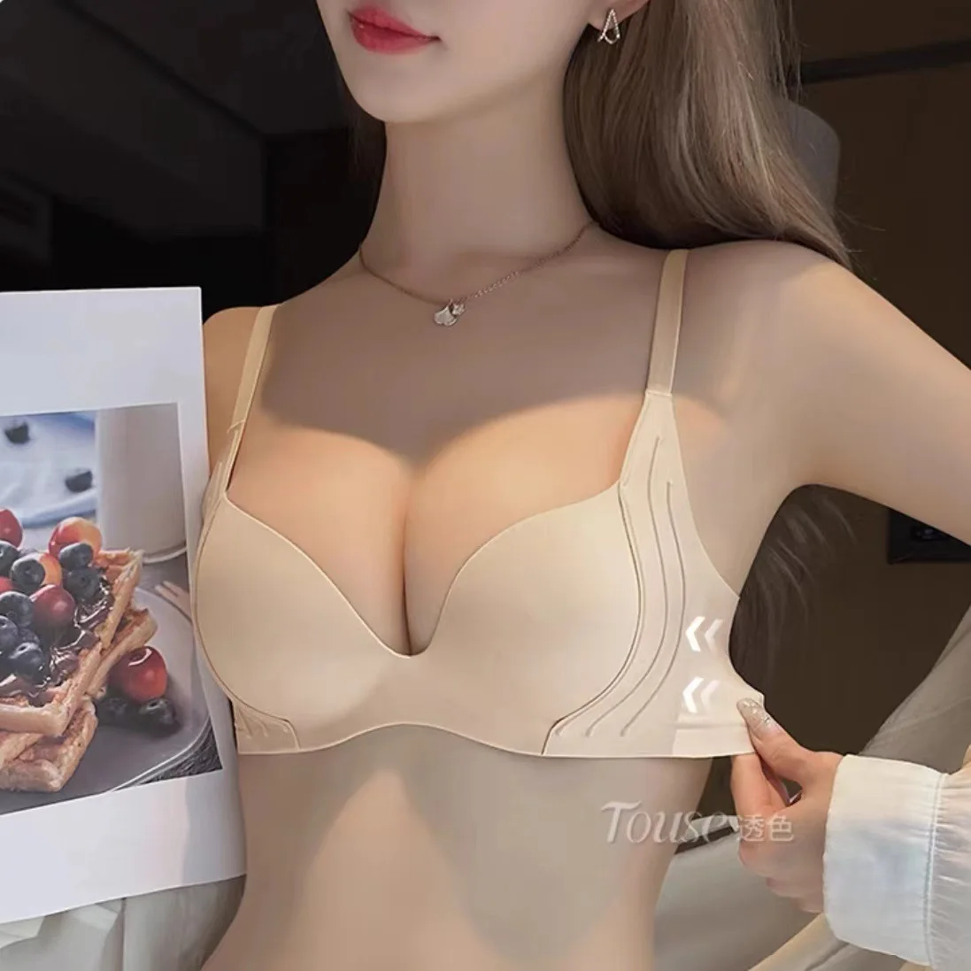 حمالة صدر لاسلكية للصدر الصغير - حمالة صدر نسائية مضادة للترهل، ملابس داخلية محسنة للارتداء اليومي بدون خياطة #3