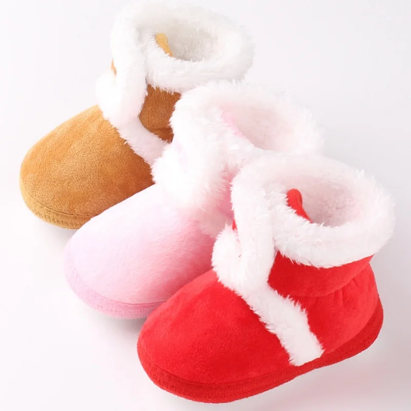 

Newborn Winter Warm Toddler Boots Baby Shoes Boys Girls Toddler Sneakers Soft Bottom Infant Flats Warm Snow Boots 0-18M