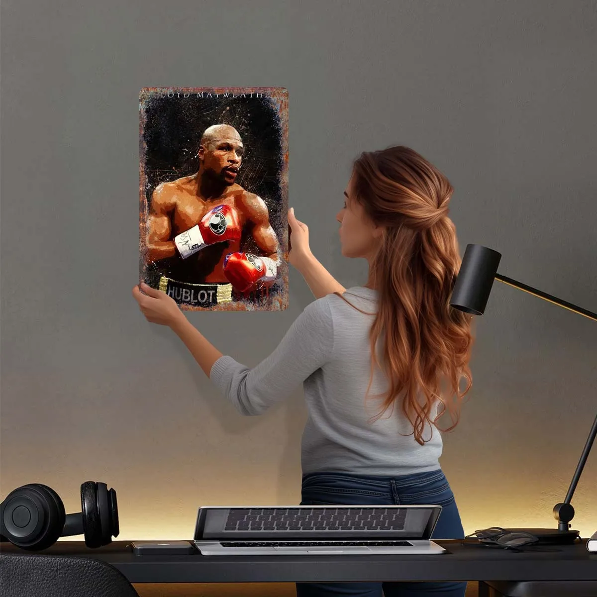 Floyd Mayweather Tinplate Sign Sports Poster Bathroom Decor Customizable Metal Signs for Wall Art Decoration Home Decor Items