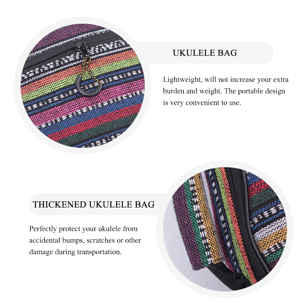 

Ukulele Bag Thickened Cotton Outdoor Shoulder Portable Carrying Storage Performance Case Smooth Zipper Durable