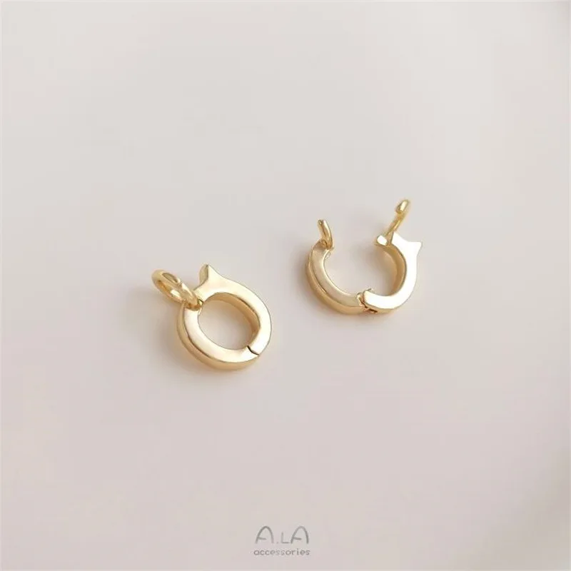Pendant Buckle Wholesale 14K Gold Color Can Be Opened Necklace Connection Buckle DIY Pearl Buckle Jewelry Ending