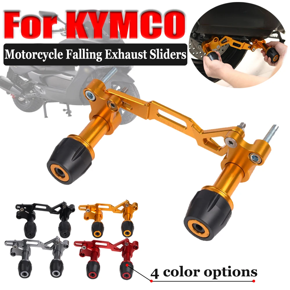 For KYMCO Xciting 300 250 S400 Downtown 200i 300i 350i CT250 Motorcycle Accessories Muffler Falling Protector Exhaust Sliders