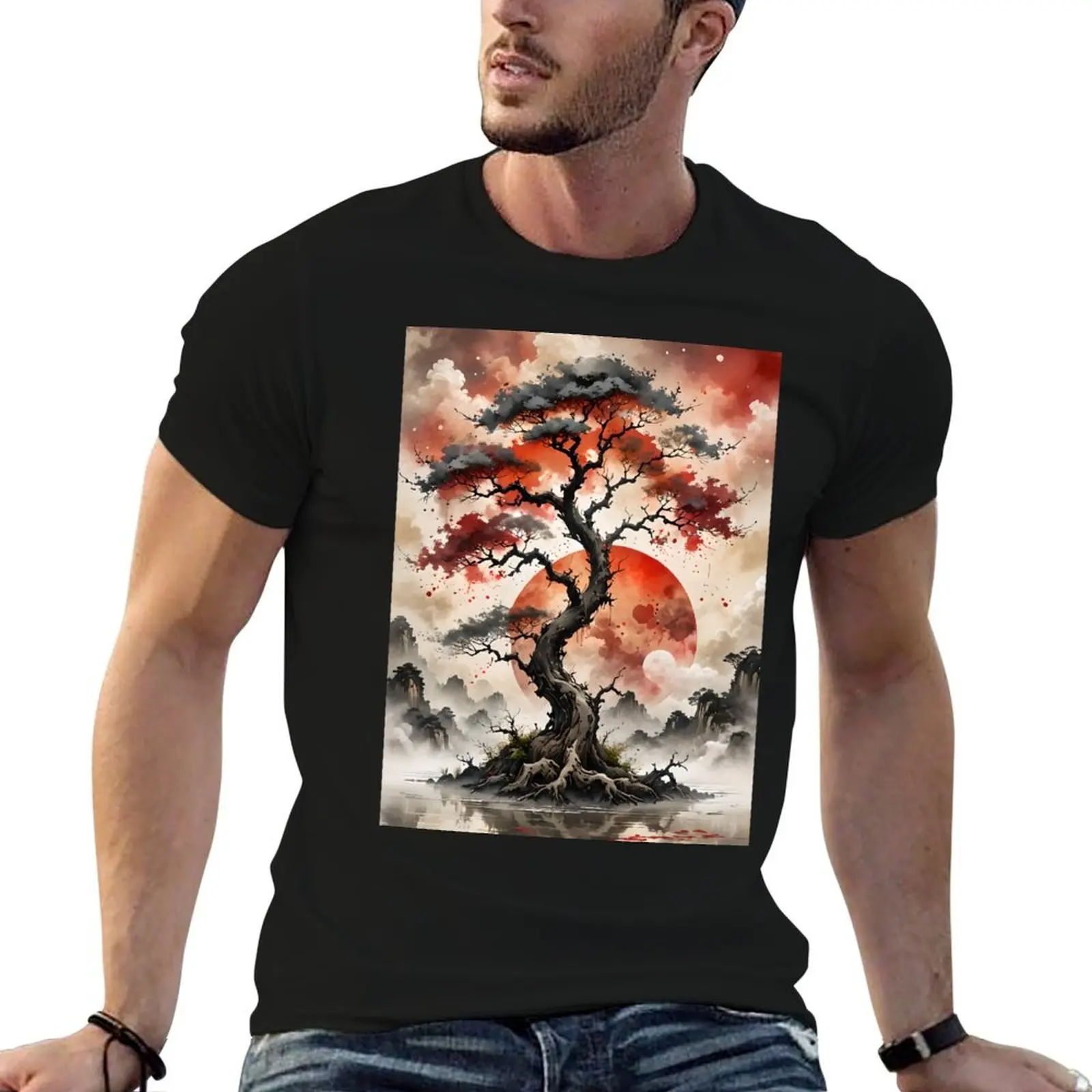 

Crimson Moonlight T-Shirt man tshirt t shirt for man 100 percent cotton T-Shirt