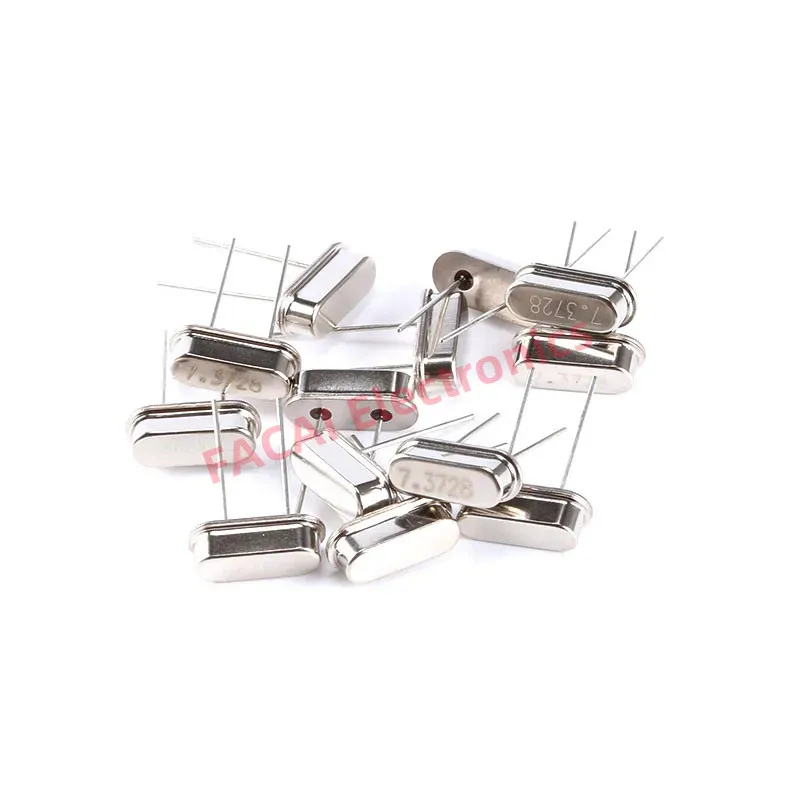 10pcs/lot 7.3728MHz 7.3728 MHz 7.3728M Passive Quartz Resonator Crystal Oscillator HC-49S Through Holes DIY Kit New