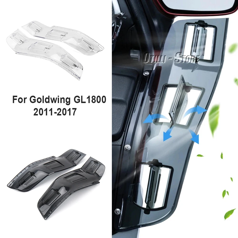 

For Honda Goldwing Gold Wing GL 1800 GL1800 F6B 2001-2017 Motorcycle Side Spoilers Dragon Wing Air Guard Vented Wind Deflector