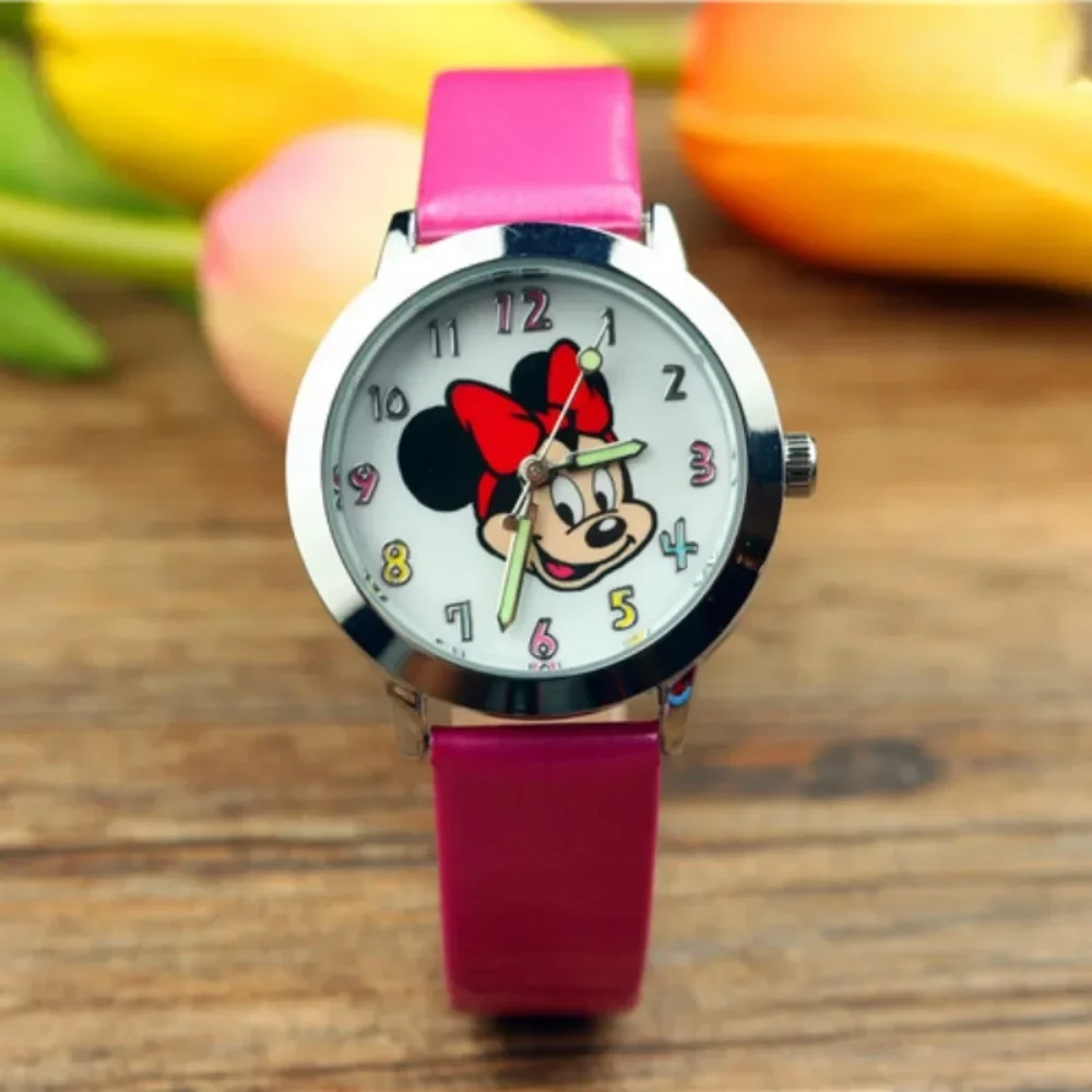 8 Candy Colors Fashion Colorful Watch Girls Children Cartoon Clock Mickey Cute Watches Lovely Relogio Kids Watches Men Reloj