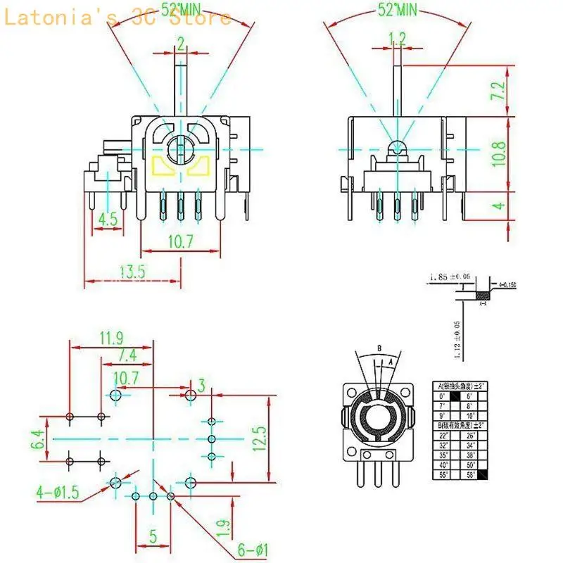 2 Teile/satz 3D Analog Achse Joystick Modul Potentiometer Thumbsticks Modul Für für Einen Controller Reparatur Teile X3UB – Detail 6