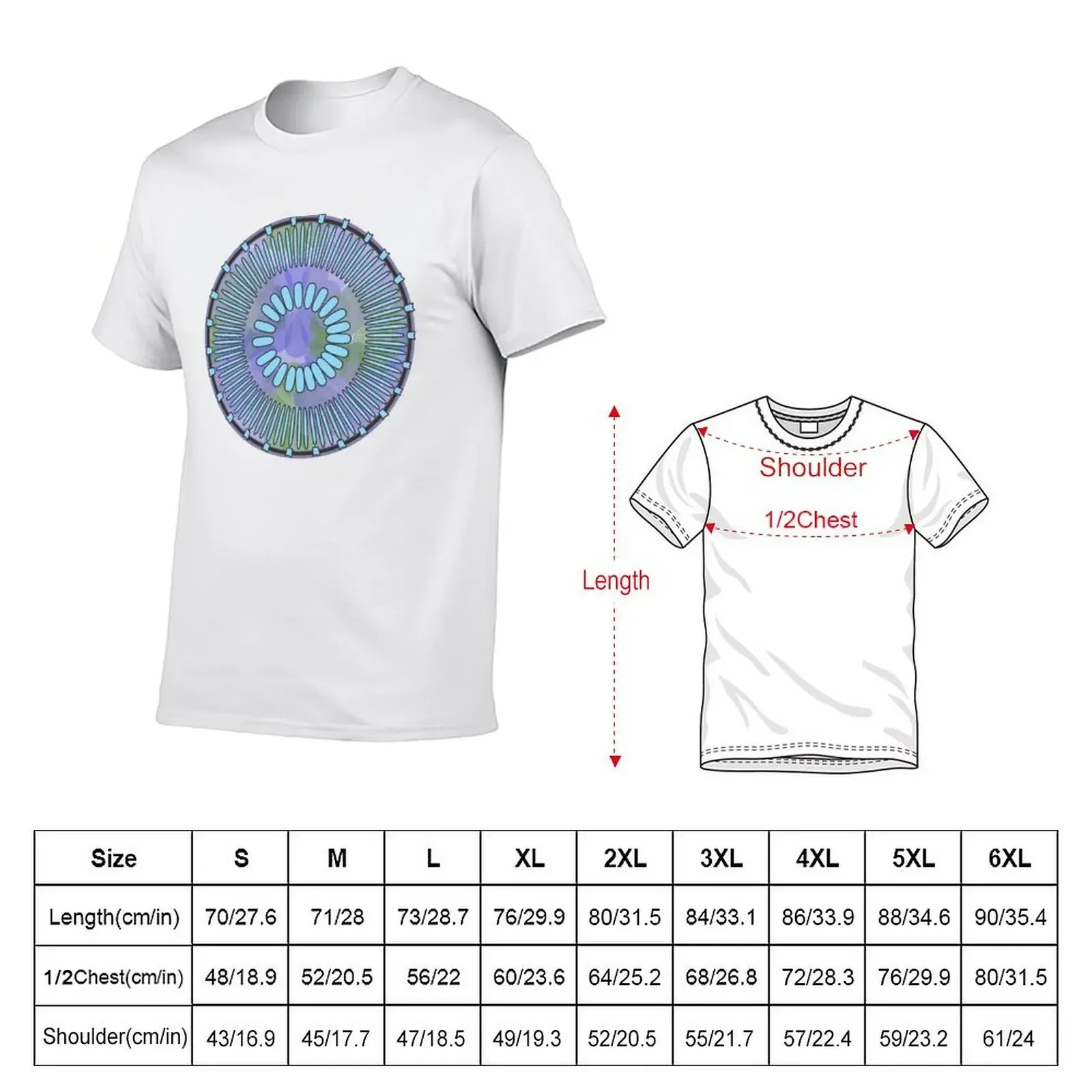 Diatom - Discostella asterocostata (artwork) T-Shirt graphic tee shirt graphic t shirt vintage men clothings