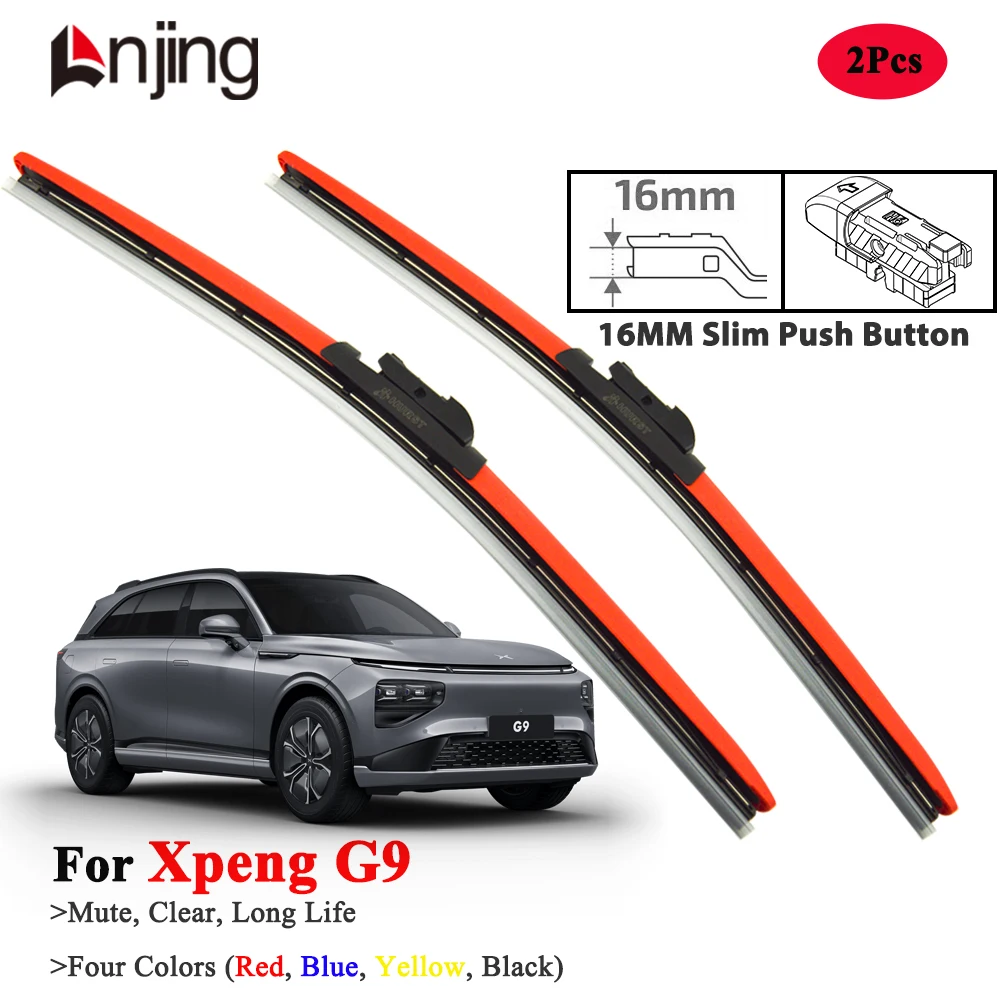 

LNJING Red Windshield Wiper Blades For Xpeng G9 2022-Now