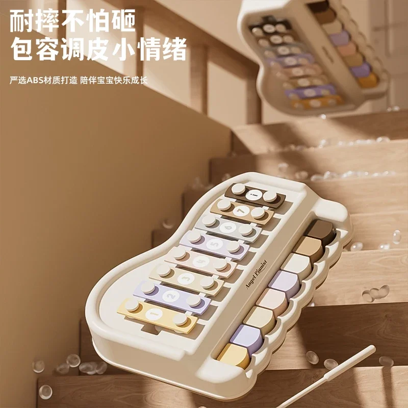 2 in 1 Octave Hand Drum Baby Early Education Enlightenment Musical Instrument Music Game Player Infant Intelligence Toy Children