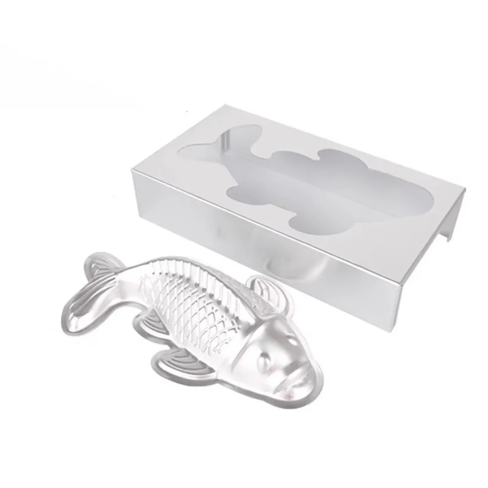 

Non-stick Aluminum Fish-Shaped Rice Cake Mold Lightweight Heat-resistant Carp Dessert Mould Realistic DIY Pudding Mould