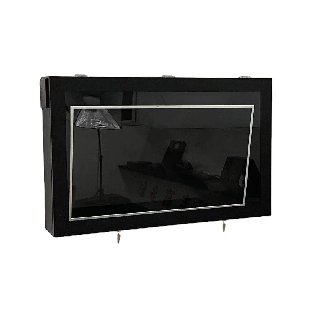 Best price 55 Inch LED LCD Monitor Display Cabinet Waterproof TV Enclosure with fans