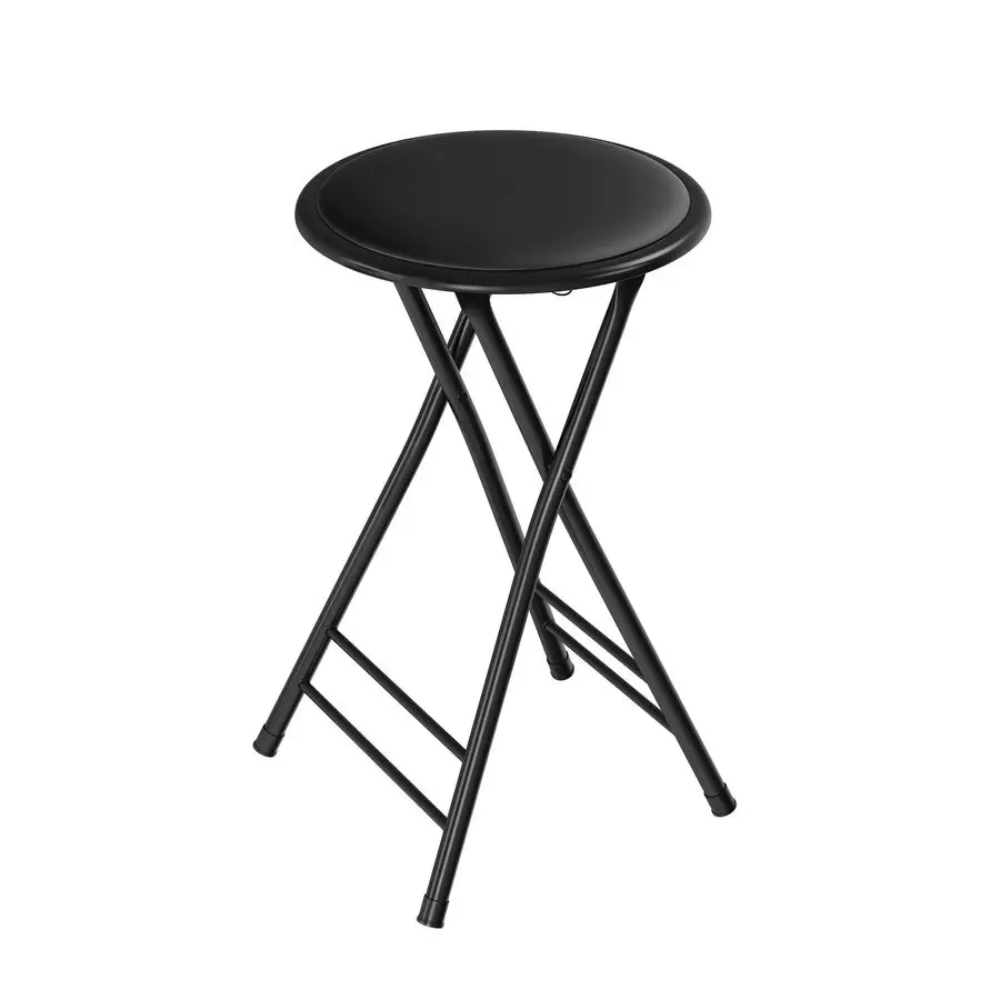 

Stool Backless 24Inch Stool with 225lb Capacity for Kitchen or Rec Room Portable Indoor Counter Bar Stools by Black