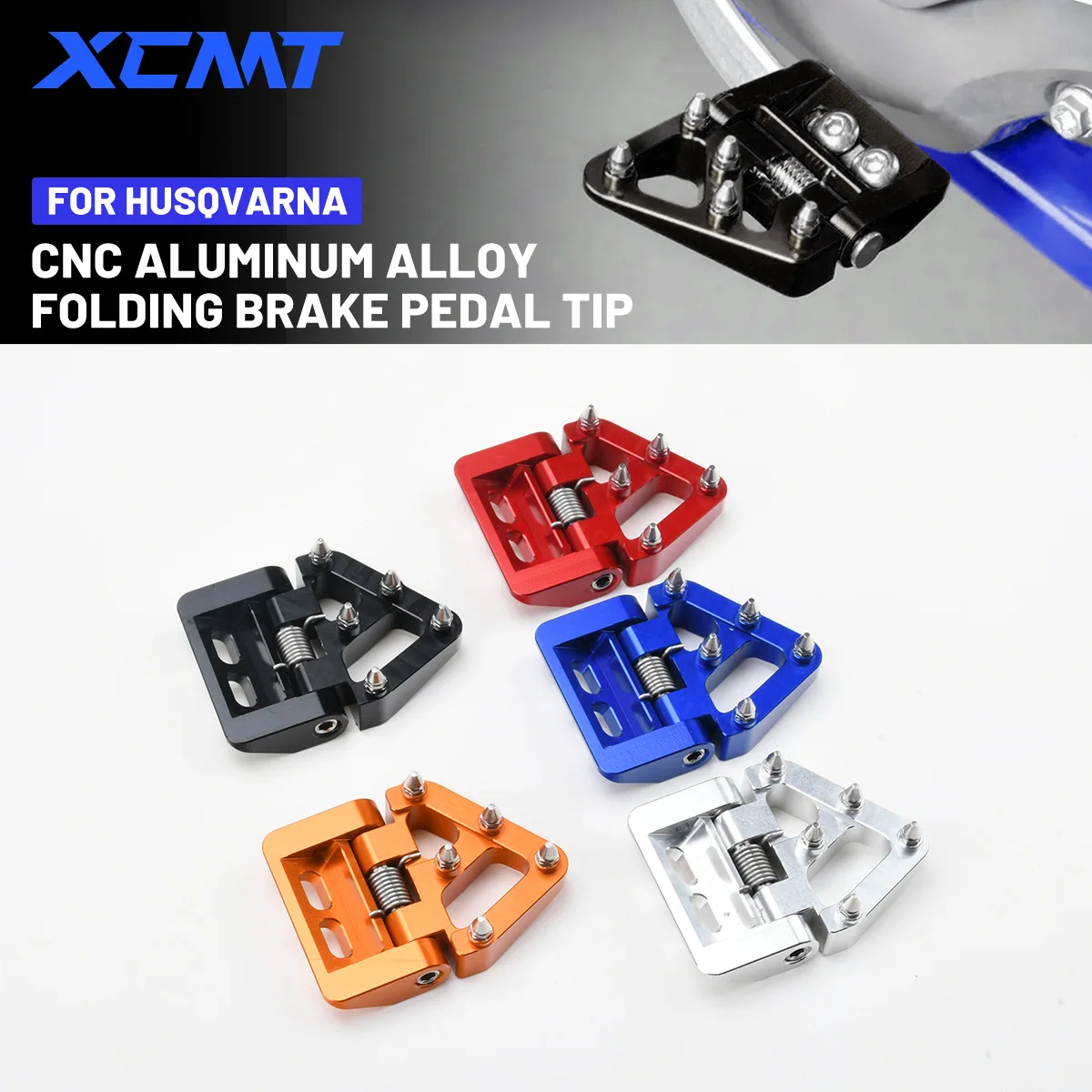 

Motorcycle CNC Aluminum Folding Rear Brake Pedal Tip Plate For HUSQVARNA TE TE i FE TX FX TC FC 125-501 2017-2023 Accessories
