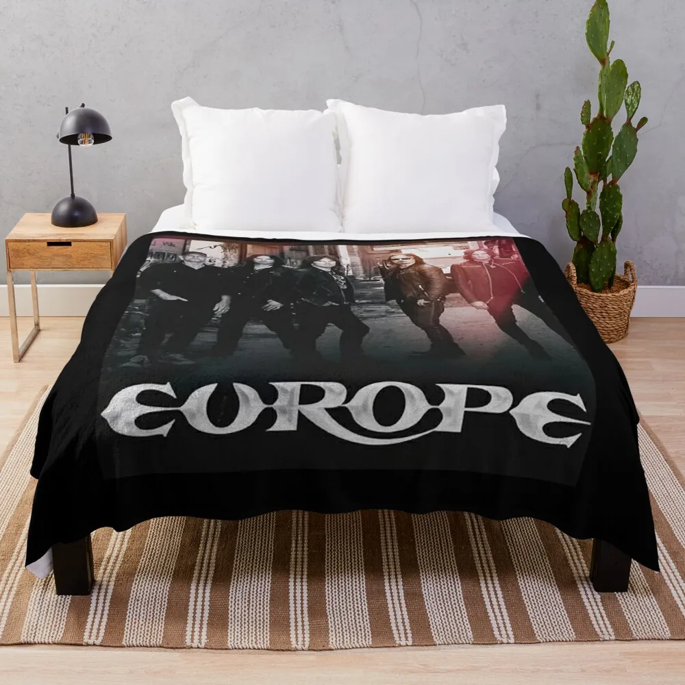 

ne cover of the Europe Band 2022 Throw Blanket Extra Large Throw Blanket For Sofa Furry Blankets Picnic Blanket