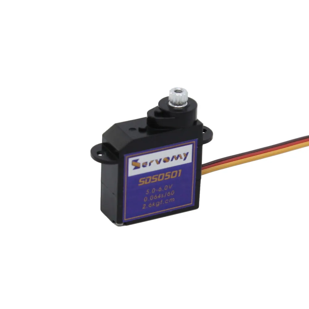 Servomy SDS0501 Micro Digital Servo 5g Metal Gear 0.070 Fast Coreless Motor for 1/28 RC Car Airplanes Parts and Accessories DIY