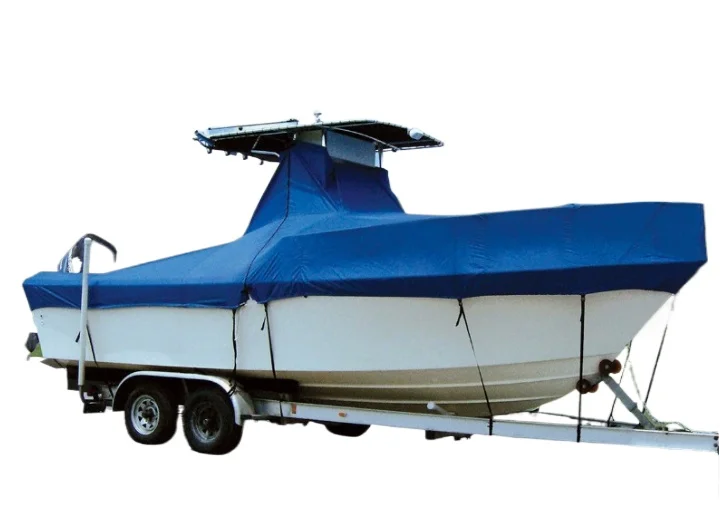 

Водонепроницаемый чехол для лодки 600D, полиэфирный холст морского класса, чехол для лодки с Т-образным верхом и прицепом