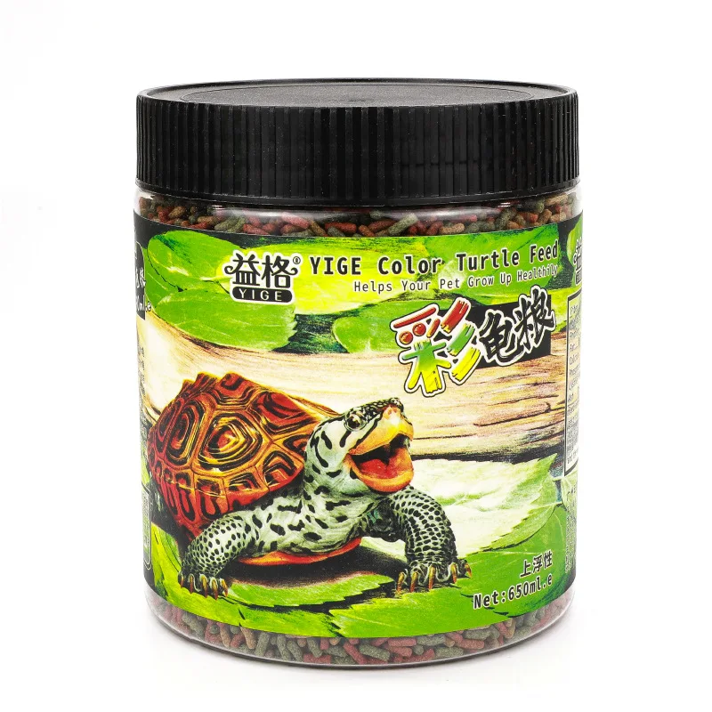 YIGE Color-Enhancing Turtle Food-Tri-Color Large Pellets for Aquatic Turtles(Chinese Pond,Red-Eared Slider,Snapping Turtle)