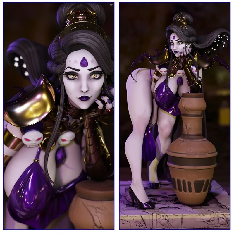 LinDeekin D110 Kit garage 3D personalizzati Figura non verniciata Modelli GK Puzzle in resina bianca smontato di modelli di personaggi