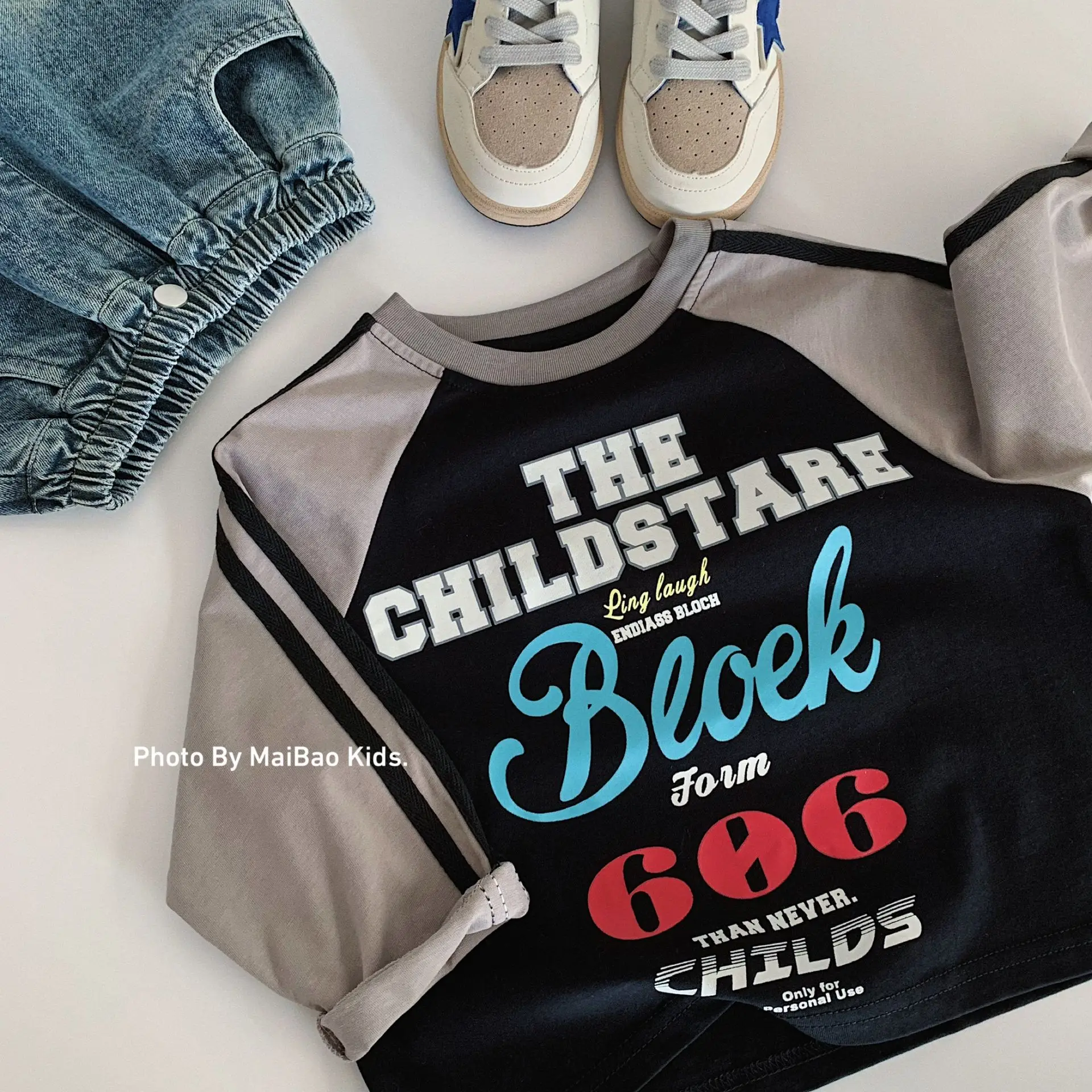 Children Clothing Boys Fashion Casual Versatile Long Sleeved T Shirt 2026 Autumn New Boys Letter Print Loose Pullovers