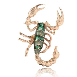 Halloween Cross Border Jewelry in Europe and America New Dropping Oil Scorpion Retro Alloy Breastpin Brooch Brooches for Women