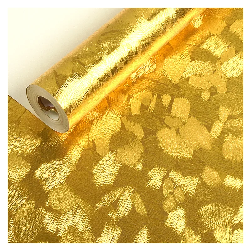جديد النمط الصيني الذهب احباط ورق حائط ذاتي اللصق الذهبي الأوروبي ملصقات جدار الذهب عاكس السقف قطرة السقف خلفية