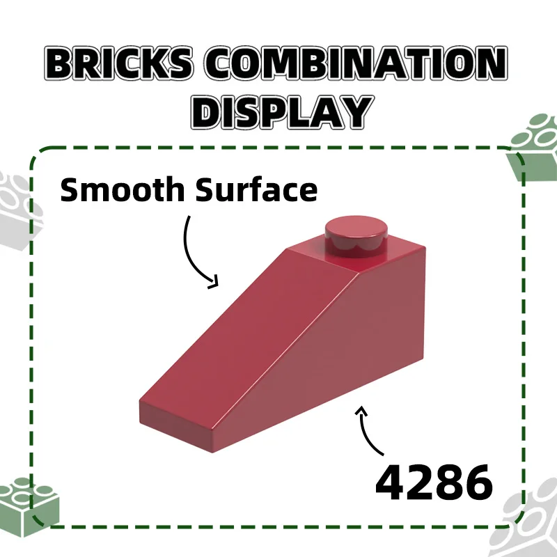 WANGE 4286 100g/116 Uds 1x3 Área inclinada techo Moc de madera accesorios de Color compatibles con ladrillo juguete para niños montaje avión de regalo