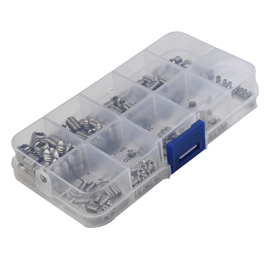 200pcs Stainless Steel Hex Wrench Socket Flat Head Screws Classification Kit M3-M8 Fixing Screws For Easy for access