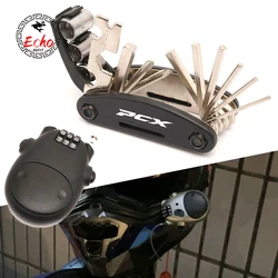 Per Honda PCX 160/150/125 PCX125 PCX150 PCX160 accessori per moto di alta qualità Set di cacciaviti per riparazione di strumenti e lucchetto per casco