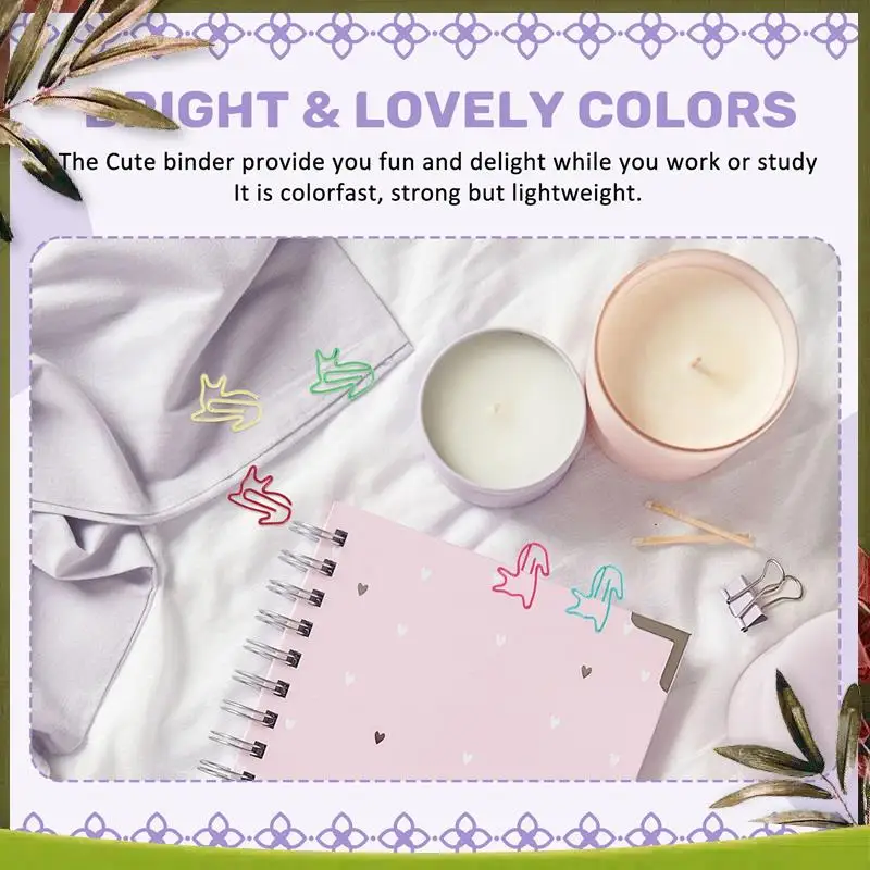 

New-60Pcs Paper Clips Funny Paperclips Desk Accessories For Women Office Cute Office Supplies Office Gift Gifts For Cat Lovers C