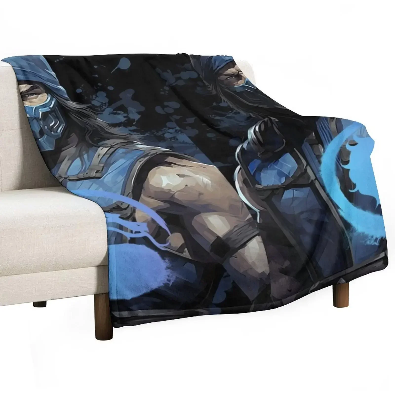 

MK 1 Sub Zero Throw Blanket Designers Bed Retros Plaid Blankets